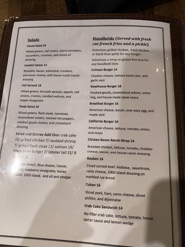 The Crimson House Menu image 3